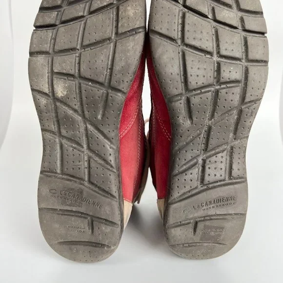 La Canadienne Suede Leather Waterproof Lace up Winter Snow Boots Sneakers Hiking - Picture 6 of 8